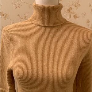 INC International Concepts Women’s Gold Turtleneck Sweater PL
